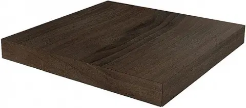 Керамогранит Ступень угловая клееная левая Про Вуд коричневый 33x33