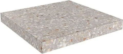 Керамогранит Ступень угловая клееная Терраццо беж 33x33