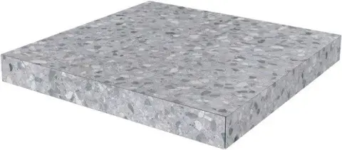 Керамогранит Ступень угловая клееная Терраццо серый 33x33