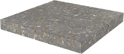 Керамогранит Ступень угловая клееная Терраццо коричневый 33x33