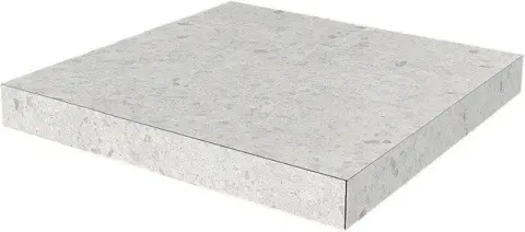 Керамогранит Ступень угловая клееная Терраццо серый светлый 33x33