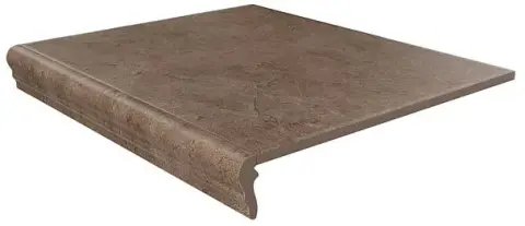 Керамогранит Ступень фронтальная Фаральони коричневый 40.2x34