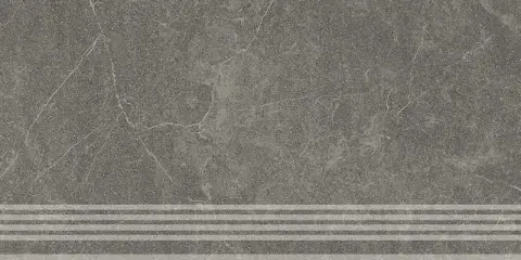Ступень фронтальная Эстерель серый тёмный матовый обрезной 30x60