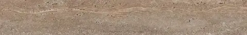 Плинтус Про Травертин коричневый светлый матовый обрезной 60x9,5