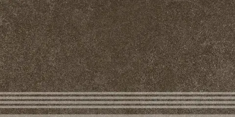 Ступень фронтальная Руссильон коричневый тёмный матовый обрезной 30x60