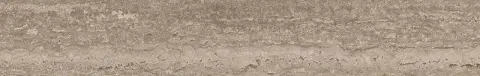 Плинтус Про Травертин бежевый тёмный матовый обрезной 60x9,5