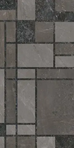Марсель микс тёмный глянцевый обрезной 60x119,5 декор