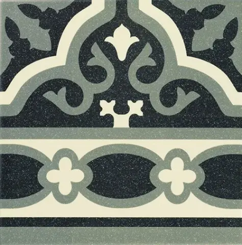 Керамическая плитка Cenefa Florentine Black 20x20