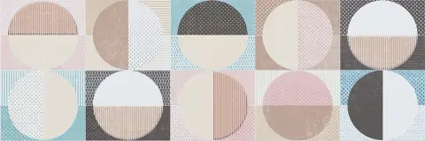 Керамическая плитка Dec Circles Cold Brillo 25x75