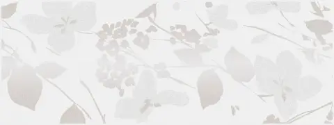 Керамическая плитка Вилланелла Цветы белый 15x40