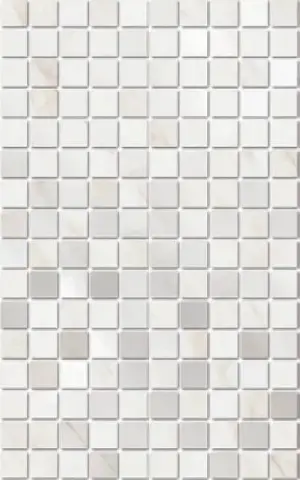 Керамическая плитка Гран Пале белый мозаичный 25x40 MM6359