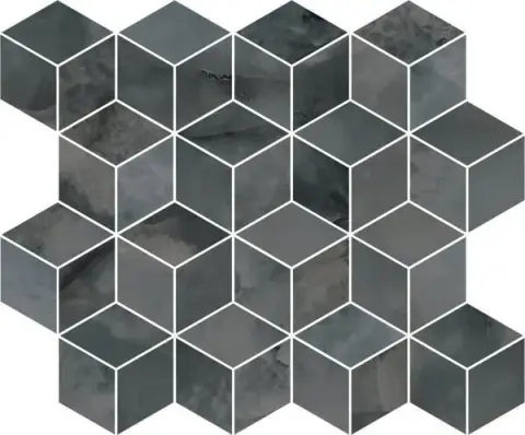 Керамическая плитка Джардини серый темный мозаичный 45x37.5