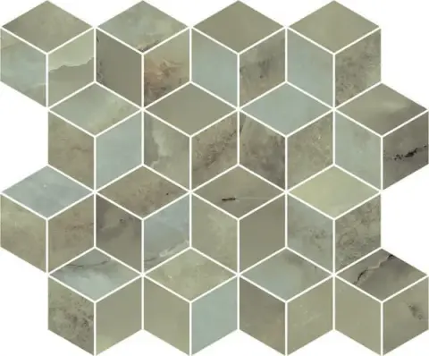 Керамическая плитка Джардини зеленый мозаичный 45x37.5