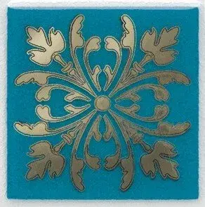 Керамическая плитка Клемансо бирюзовый 4.9x4.9