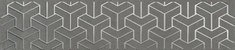 Керамическая плитка Ломбардиа серый темный 25x5.4