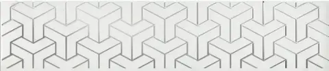 Керамическая плитка Ломбардиа белый 25x5.4