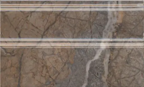 Керамическая плитка Плинтус Театро коричневый обрезной 25x15 FMB023R