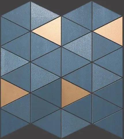 Mek Blue Mosaico Diamond Gold Wall 30.5x30.5