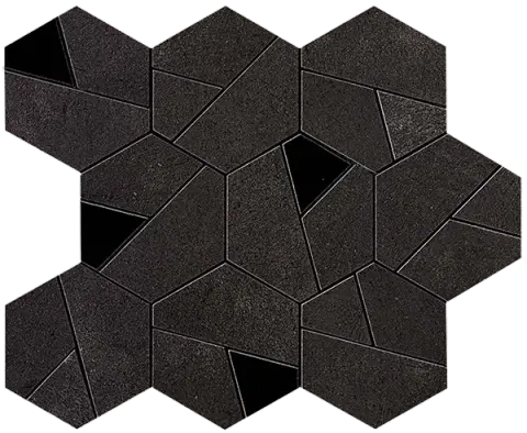 Boost Tarmac Mosaico Hex Black 25x28.5
