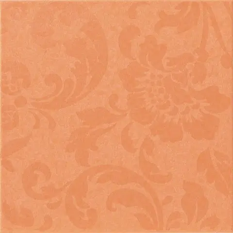 Fancy Orange Damask Pale, 20x20