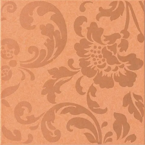 Fancy Orange Damask Dark