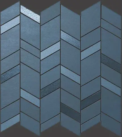 Mek Blue Mosaico Chevron Wall 30.5x30.5