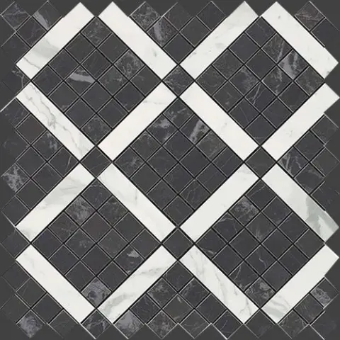 Marvel Noir Mix Diagonal Mosaic 30.5x30.5