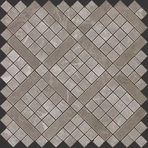 Marvel Grey Fleury Diagonal Mosaic 30.5x30.5