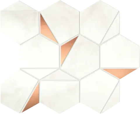 Marvel Calacatta Delicato Gold Hex Shiny (A4Wt) 25.1x29