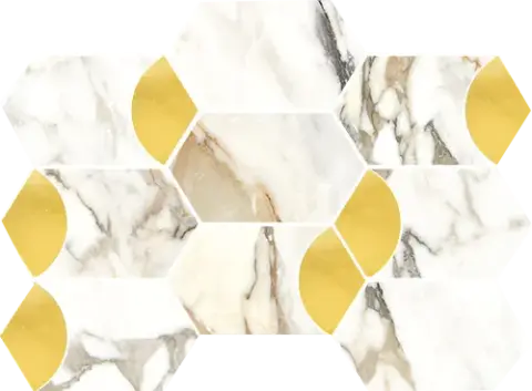 Luce Oro Esagona Decoro Oro Lusso 26x35