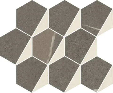 Мет.Мозаика Гексагон Ворм 25.4x31