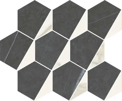 Мет.Мозаика Гексагон Колд 25.4x31