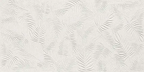3D Wall Carve Leaf White 40x80