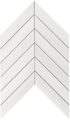 Marvel Bianco Dolomite Chevron Wall