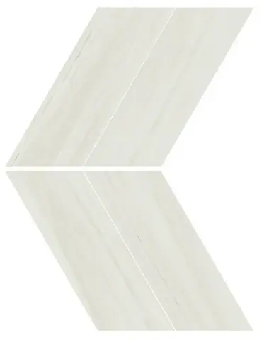 Marvel Bianco Dolomite Chevron Lappato