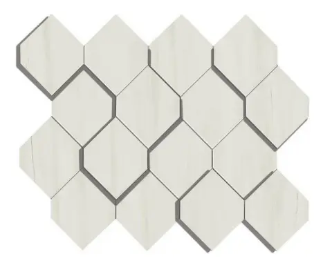 Marvel Bianco Dol. Mosaico Esagono 3D