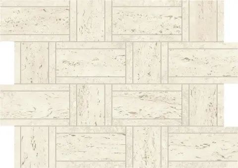 Marvel White Mosaico Basketweave