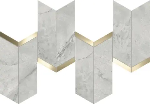 Marvel Grey Cloud Mosaico Chevron Lappato