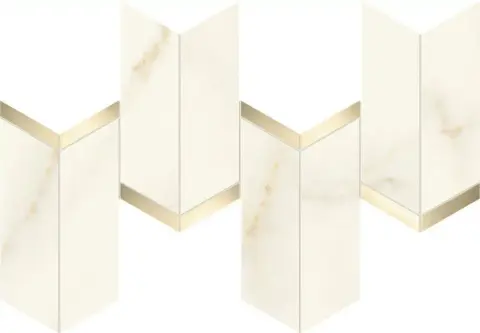 Marvel Calacatta Apuano Mosaico Chevron Lappato