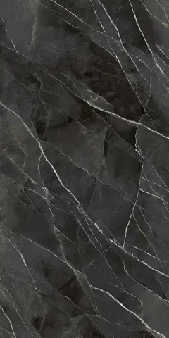 Laminam Diamond Calacatta Black Bocciardato Book Match Face A 162x324 5.6мм