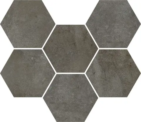 Coliseumgres Expo Dark Mosaico Hexagon Натуральная