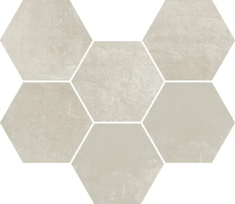 Coliseumgres Expo White Mosaico Hexagon Натуральная