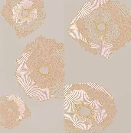 Панно Mono Golden flowers 60х60 (компл. из 2 шт)