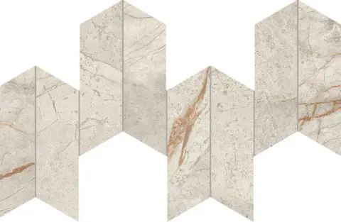 Marvel Diva White Everest Mosaico Chevron Velvet