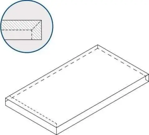 Авангард Блэк 33x120 угловая левая