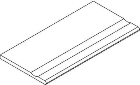 Авангард Блэк 30x120 с выемкой закруглённый