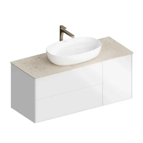Тумба Plaza Modern/Плаза Модерн подвесная 120 белый 3 ящика