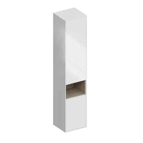 Пенал Plaza Modern/Плаза Модерн подвесной 170 белый 2 дверцы push/пуш