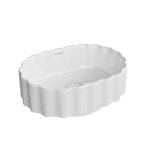 Раковина ARTBASIN Conchiglia/АртБэйзин Конкилья накладная 50, белая глянцевая